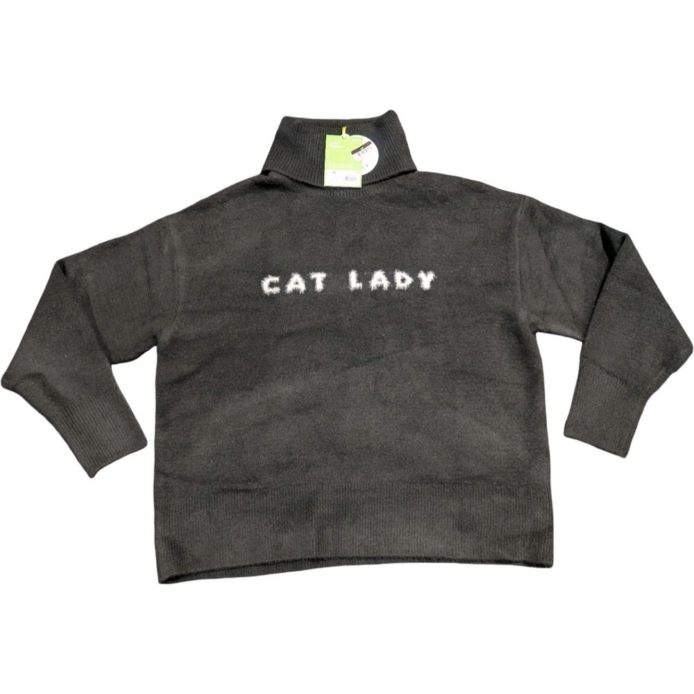 ⭐C9 The Cuddle Collab X Target Womens CAT LADY Turtleneck Sweater Black Size M